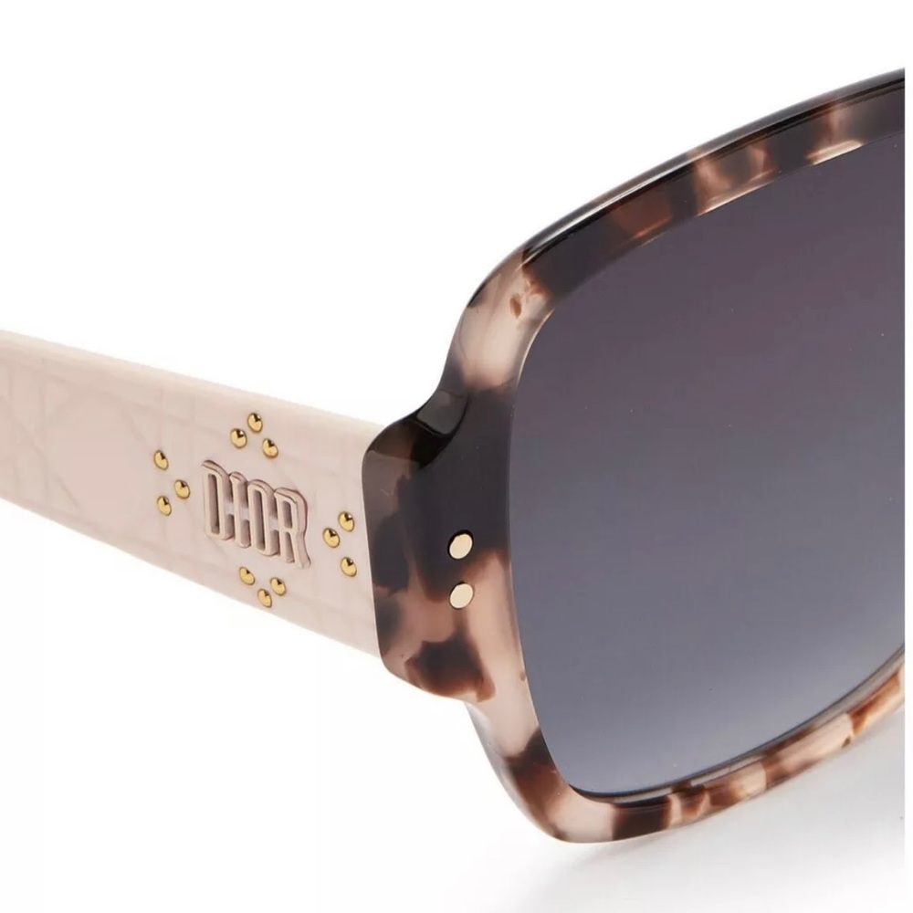 🎉HP🎉New Lady Dior Christian Dior Light Pink💖Studded 57mm Sunglasses Italy - Picture 3 of 16